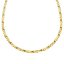 Collar con eslabones tallados, alternancia de elementos mate y brillantes de oro 18K